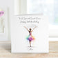Dancer Birthday Card, Goddaughter 10th Birthday Card, Personalised Birthday Card for Goddaughter, Any Age, 1st, 2nd, 3rd, 4th Birthday