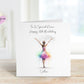 Dancer Birthday Card, Granddaughter 10th Birthday Card, Personalised Birthday Card, Any Age, 1st, 2nd, 3rd, 4th Birthday