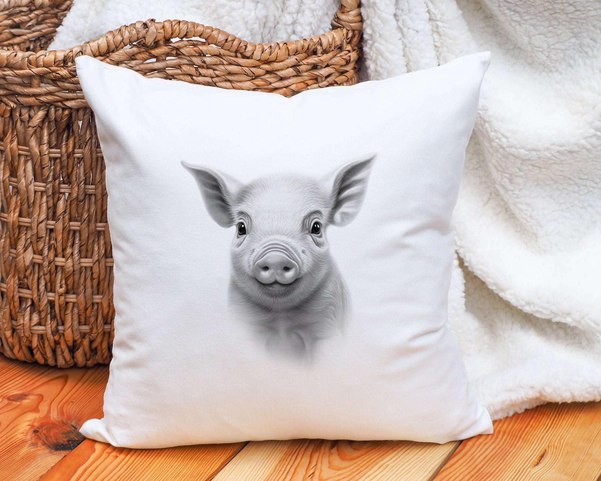 Sketchy Baby Lamb Cushion, Personalised Baby Lamb Cushion Gift, Cushion For Animal Lovers