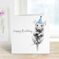 Cute Rat Birthday Card, Friend Birthday Card, Birthday Cards For Any age, 60th Birthday For Friend, Sketch Rat Birthday Card