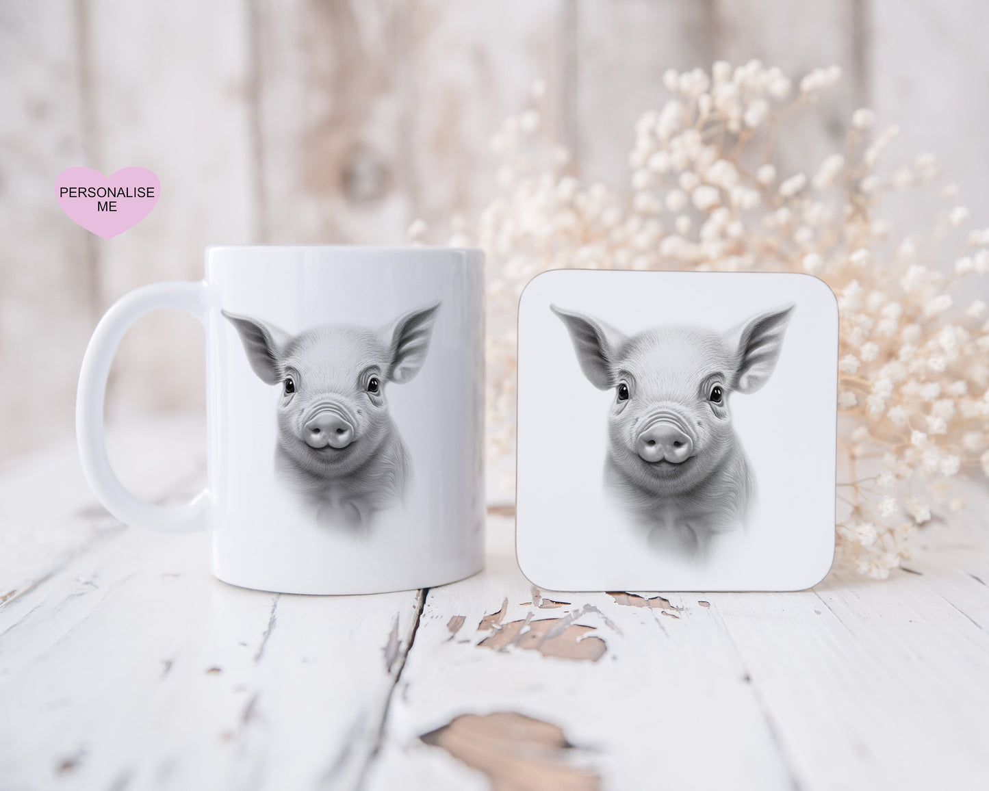 Farmyard Animal Gift, Farmyard Gift, Personalised Sketchy Animal Mug Gift, Donkey Mug Gift