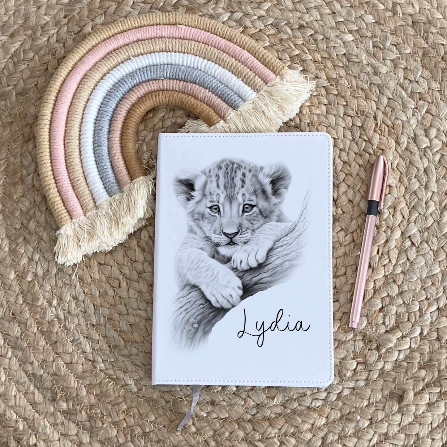 Lion Notebook, Personalised Notebook, Personalised Gift For Her Or Him, Journal, Pet Notebook,Animal Gift, Xmas Gift