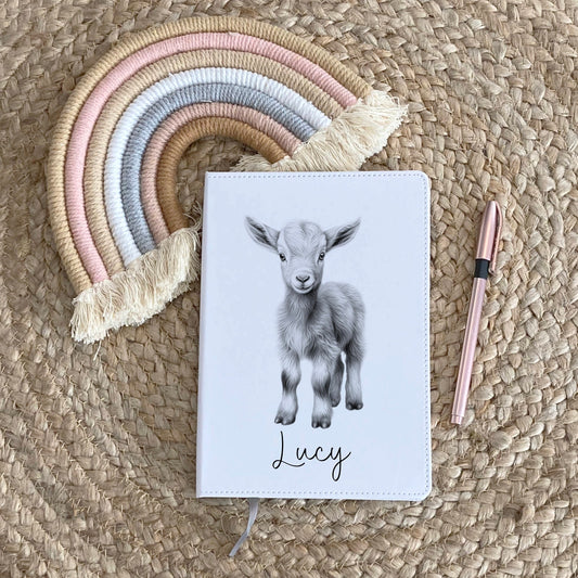 Goat Notebook, Personalised Notebook, Personalised Gift For Her Or Him, Journal, Pet Notebook,Animal Gift, Xmas Gift