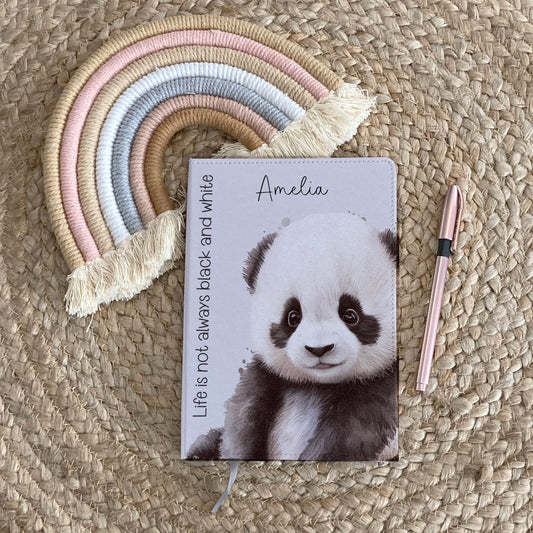 Panda Notebook, Personalised Notebook, Personalised Gift For Her Or Him, Journal, Pet Notebook,Animal Gift, Xmas Gift