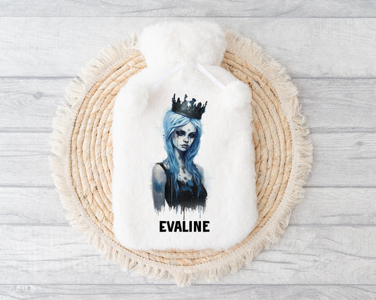 Princess Of Darkness Hot Water Bottle, Gift For Goth Girl, Hot Water Bottle Cover, Granddaughter Gift, Xmas Gift For Goth Daughter