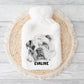 Bulldog Hot Water Bottle, Hot Water Bottle Cover, Bulldog Design Hot Water Bottle, Hot Water Bottle Gift Set, Bulldog Gifts
