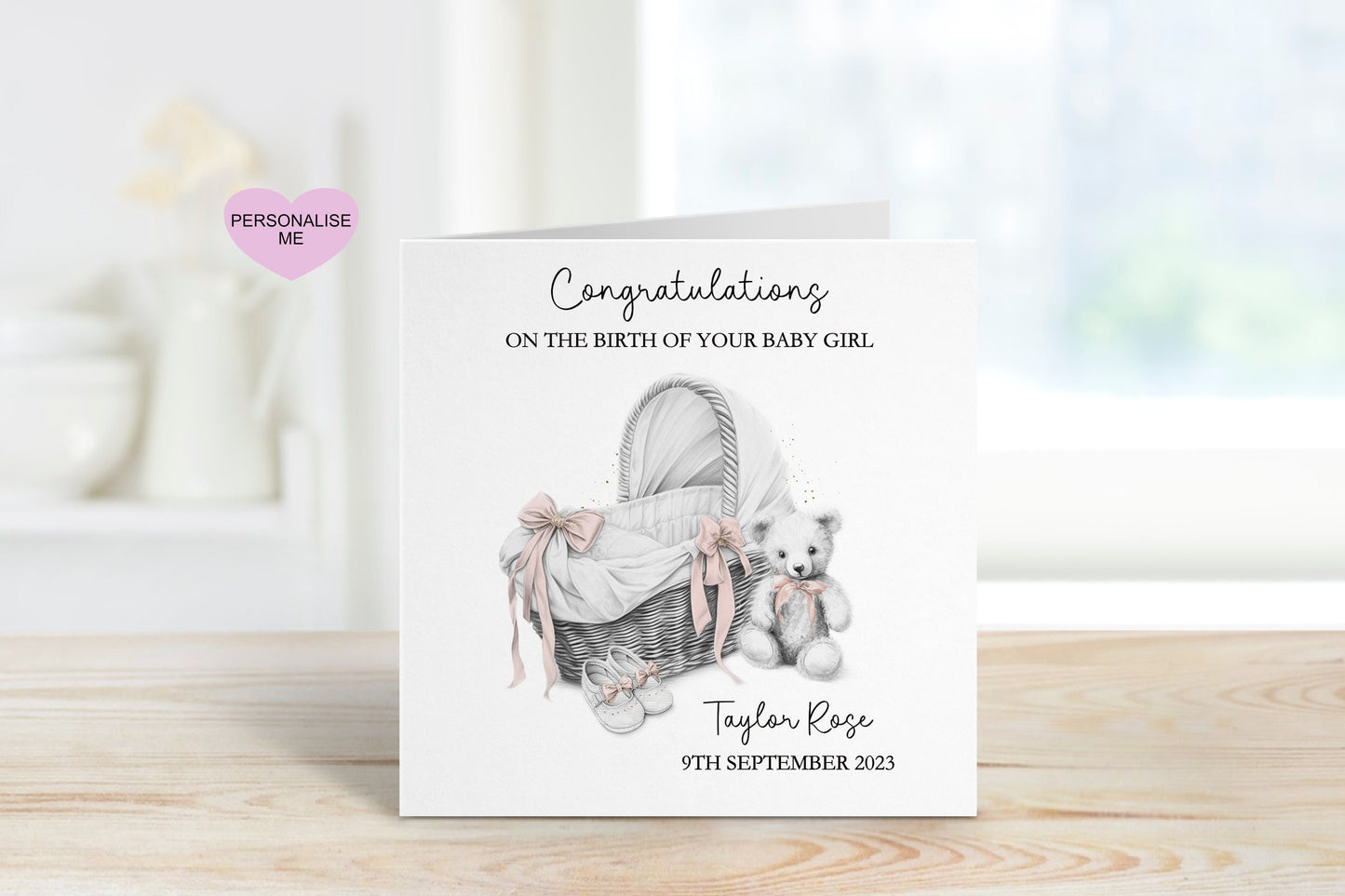 New Baby Granddaughter Card, Welcome To The World, Baby Girl Card, Congratulations New Baby Card, New Granddaughter Card