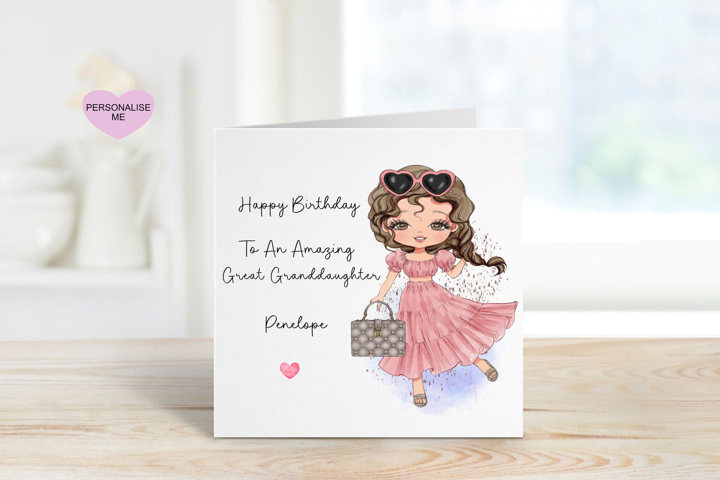 Granddaughter 13th Birthday Card, Birthday Card For Granddaughter, Personalised Birthday Card, Any Age Card, Granddaughter Birthday Card