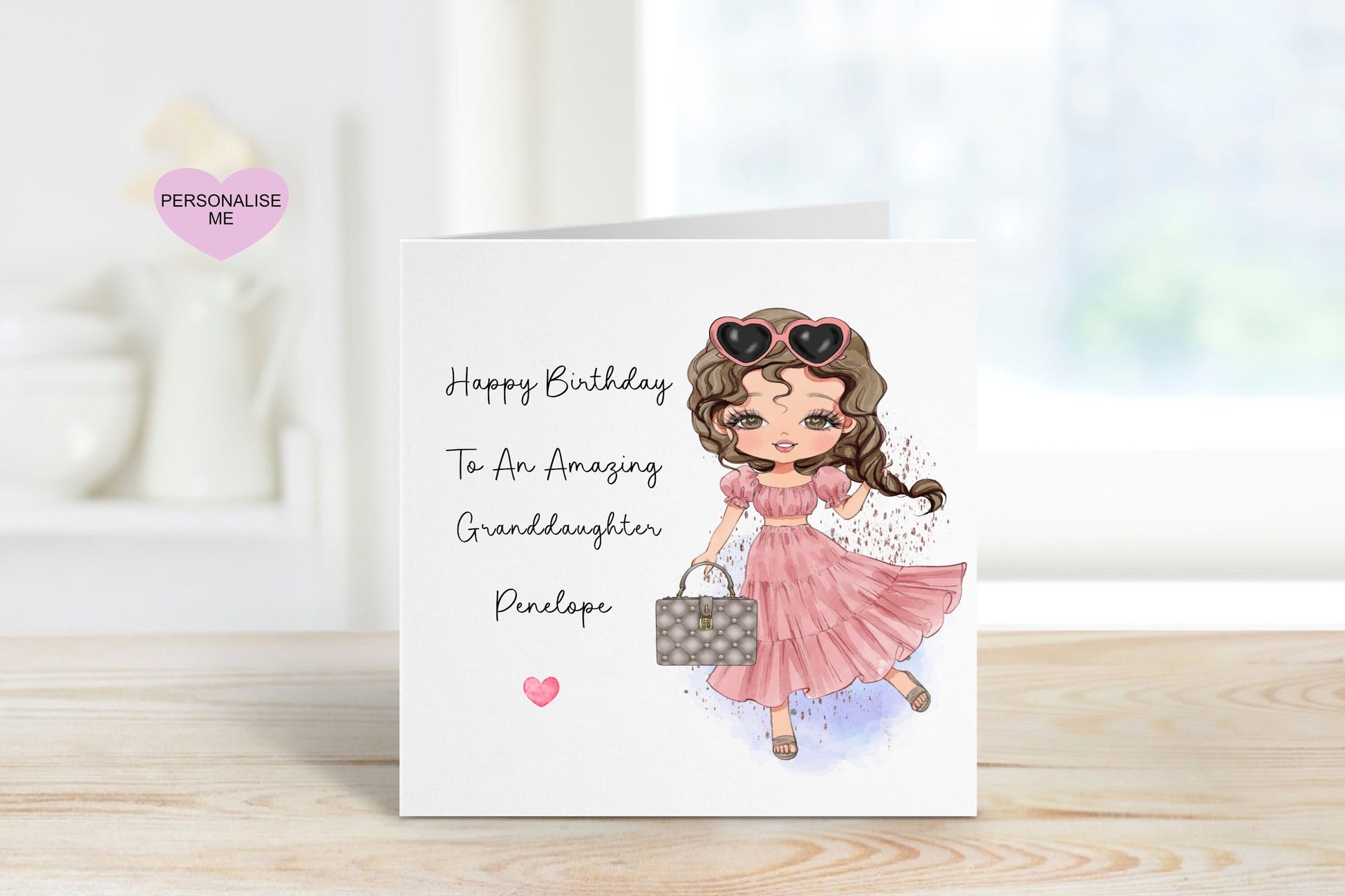 Granddaughter 13th Birthday Card, Birthday Card For Granddaughter, Personalised Birthday Card, Any Age Card, Granddaughter Birthday Card