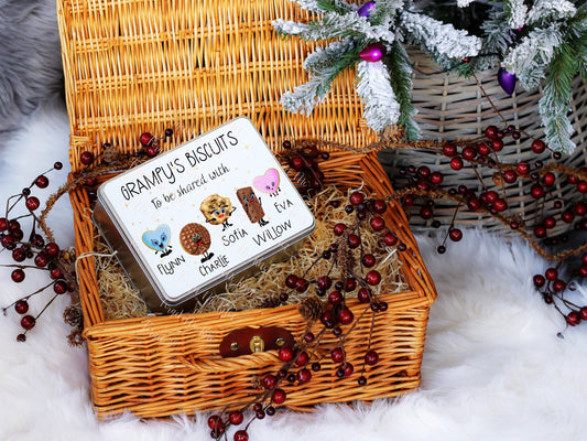 Xmas Gift For Dad, Biscuit Tin, Personalised Biscuit Tin For Grampy, Biscuit Tin For Nana, Gramps Gifts