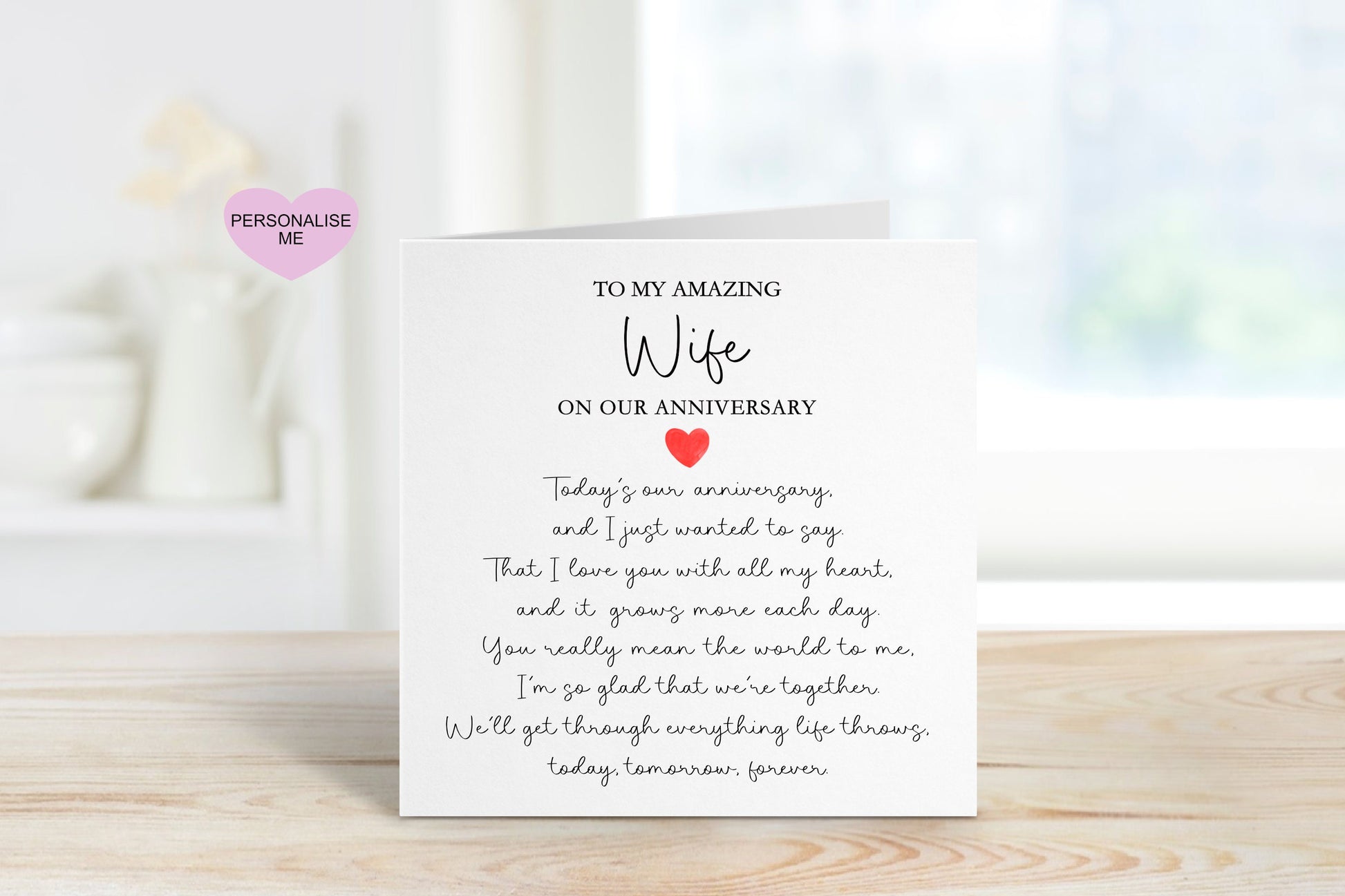 Husband Wedding Anniversary Card, Anniversary Card For Husband, Wedding Anniversary Poem Card