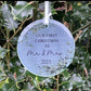 First Christmas As Mr And Mrs Bauble 2024, 1st Xmas As A Mrs Christmas Tree Decoration,