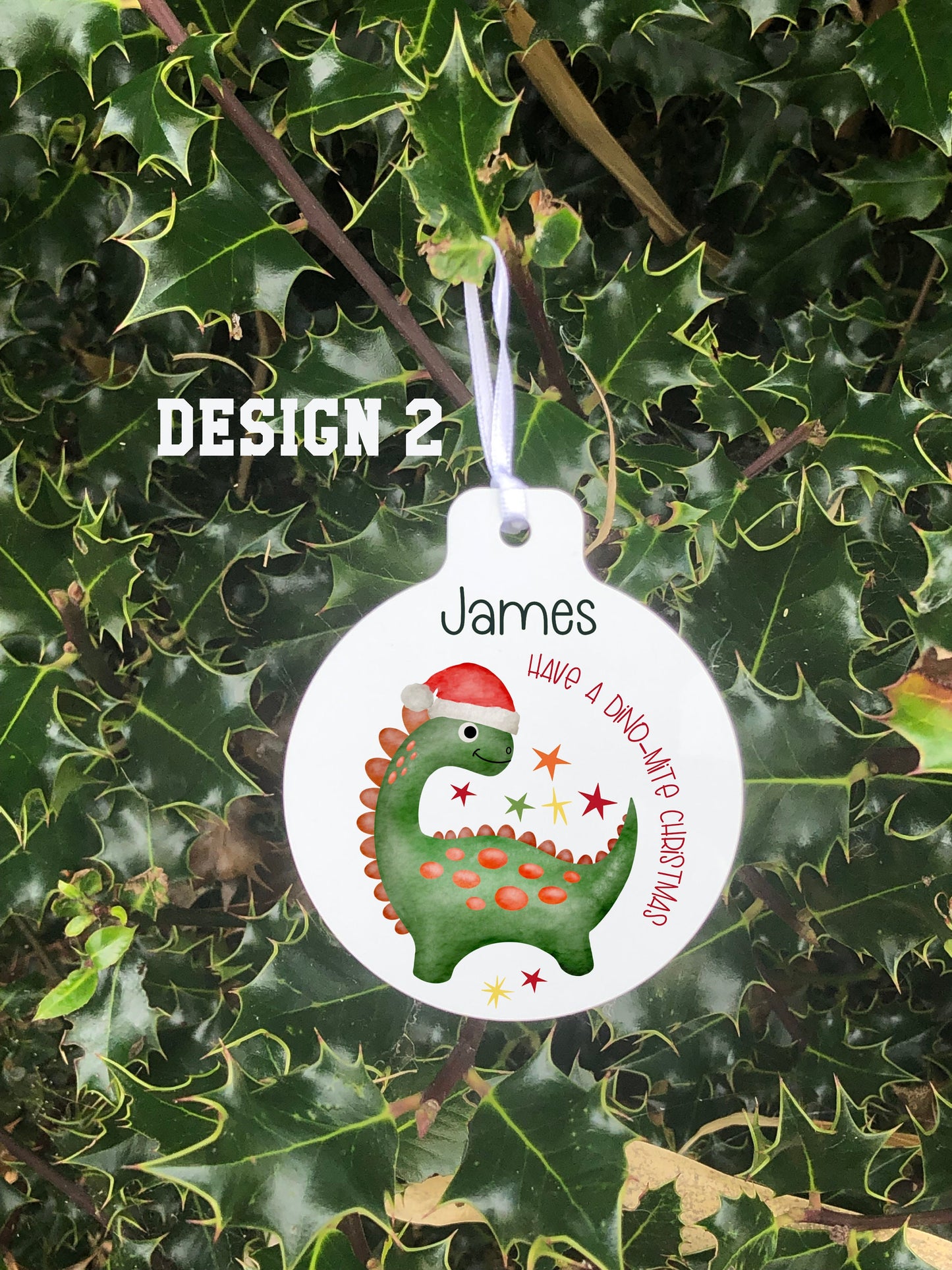 Dino Bauble, Dinosaur Christmas Bauble For Kids, Dinosaur Christmas Tree Decoration