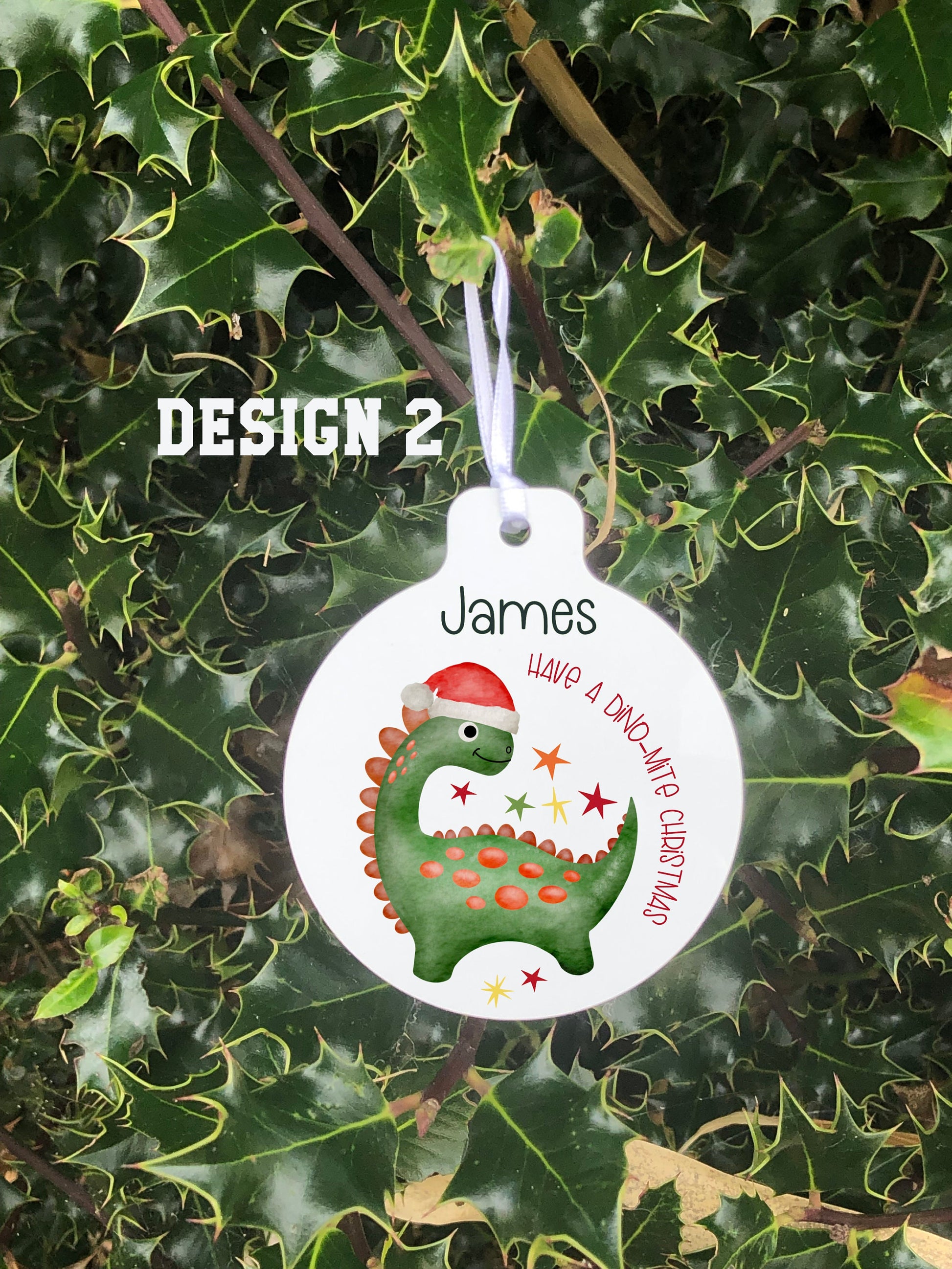Dino Bauble, Dinosaur Christmas Bauble For Kids, Dinosaur Christmas Tree Decoration