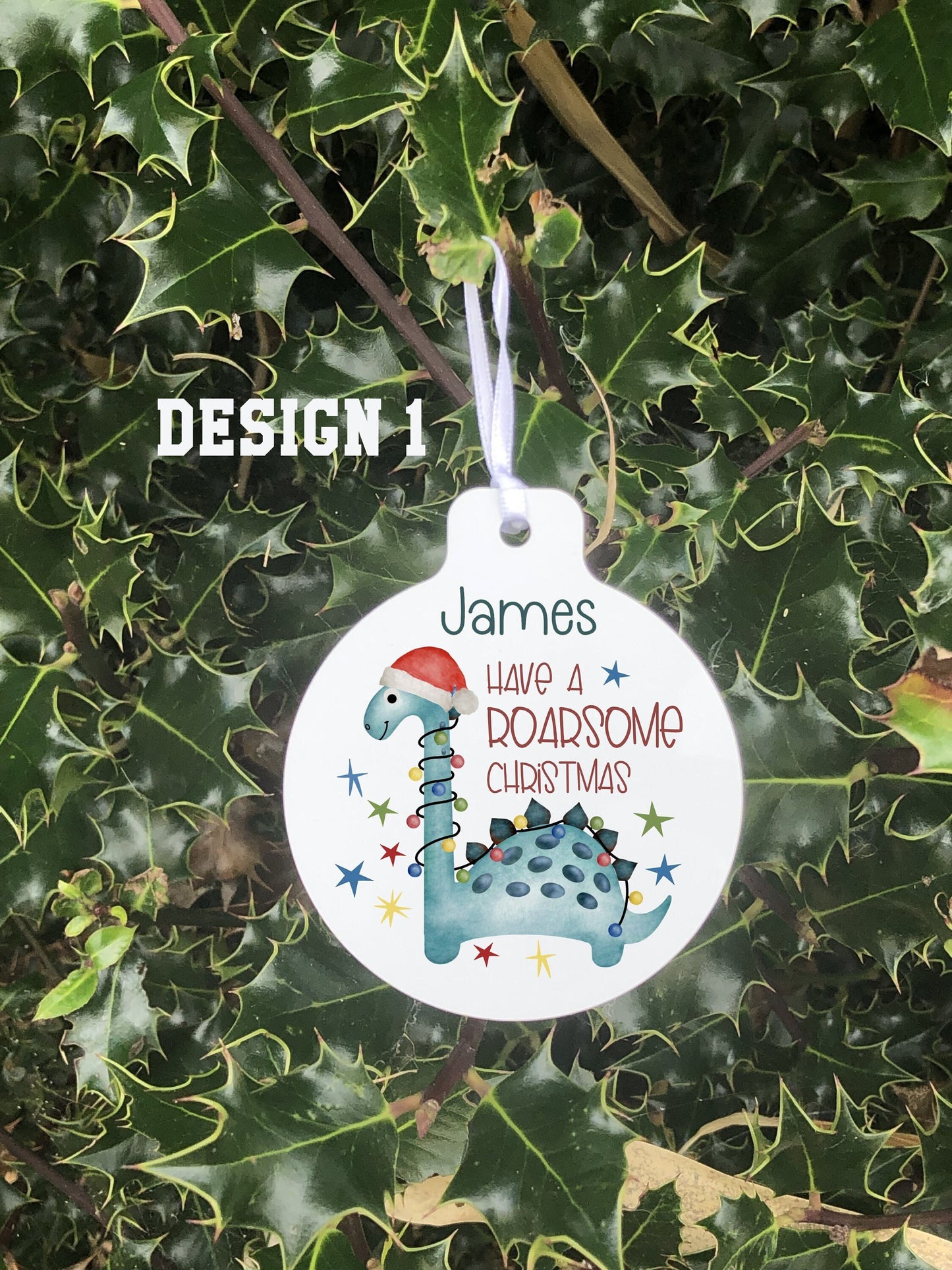 Dino Bauble, Dinosaur Christmas Bauble For Kids, Dinosaur Christmas Tree Decoration