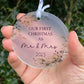 First Christmas As Mr And Mrs Bauble 2024, 1st Xmas As A Mrs Christmas Tree Decoration,