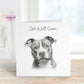 Get Well Soon Card, Dog Design Get Well Soon Card, Personalised Dog Get Well Soon Card