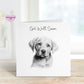 Get Well Soon Card, Dog Design Get Well Soon Card, Personalised Dog Get Well Soon Card