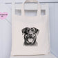 Dog Tote Bag, Personalised Tote Bag, Rottweiler, Black Lab, Golden Lab, Cockapoo, Yorkie, Pitbull, Staff, Springer Spaniel, Cocker, Samoyed