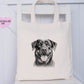 Dog Tote Bag, Personalised Tote Bag, Rottweiler, Black Lab, Golden Lab, Cockapoo, Yorkie, Pitbull, Staff, Springer Spaniel, Cocker, Samoyed