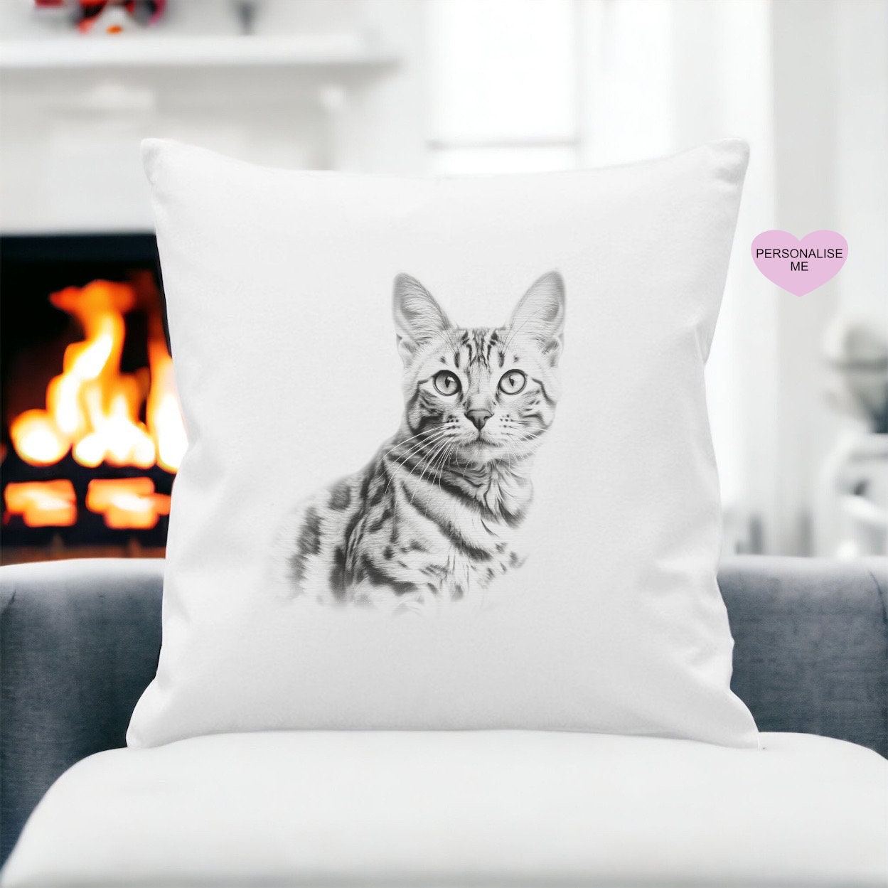Cat Cushion, Personalised Cat Pillow Gift, Choose From Different Cat Breeds For This Luxury Cushion Gift