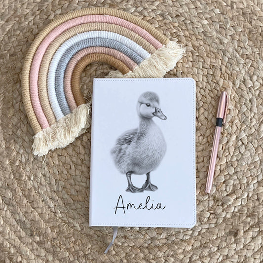 Duck Notebook, Personalised Notebook, Personalised Gift For Her Or Him, Journal, Pet Notebook,Animal Gift, Xmas Gift