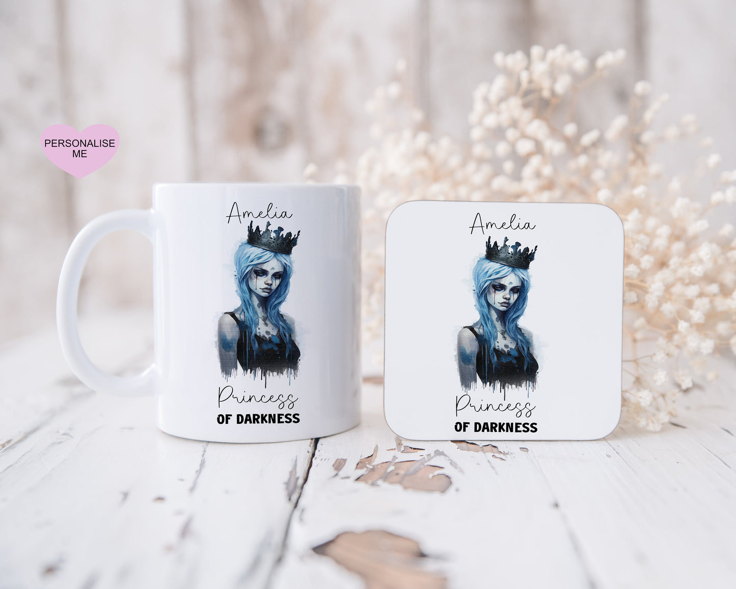 Princess Of Darkness Hot Water Bottle, Gift For Goth Girl, Hot Water Bottle Cover, Granddaughter Gift, Xmas Gift For Goth Daughter