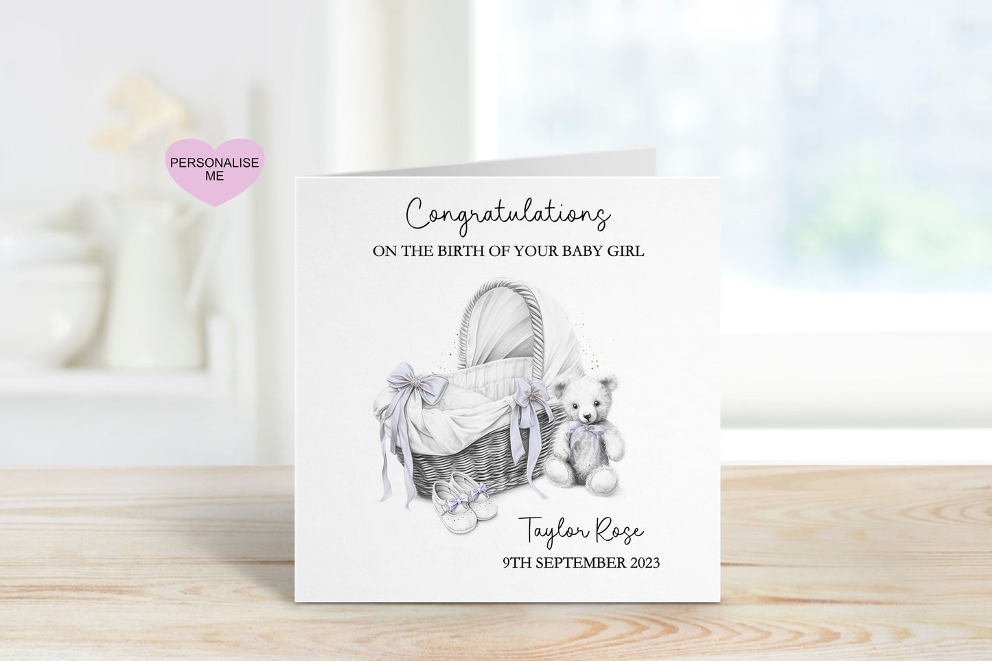 New Baby Granddaughter Card, Welcome To The World, Baby Girl Card, Congratulations New Baby Card, New Granddaughter Card