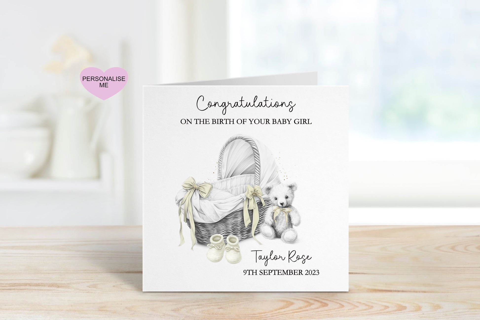 New Baby Granddaughter Card, Welcome To The World, Baby Girl Card, Congratulations New Baby Card, New Granddaughter Card