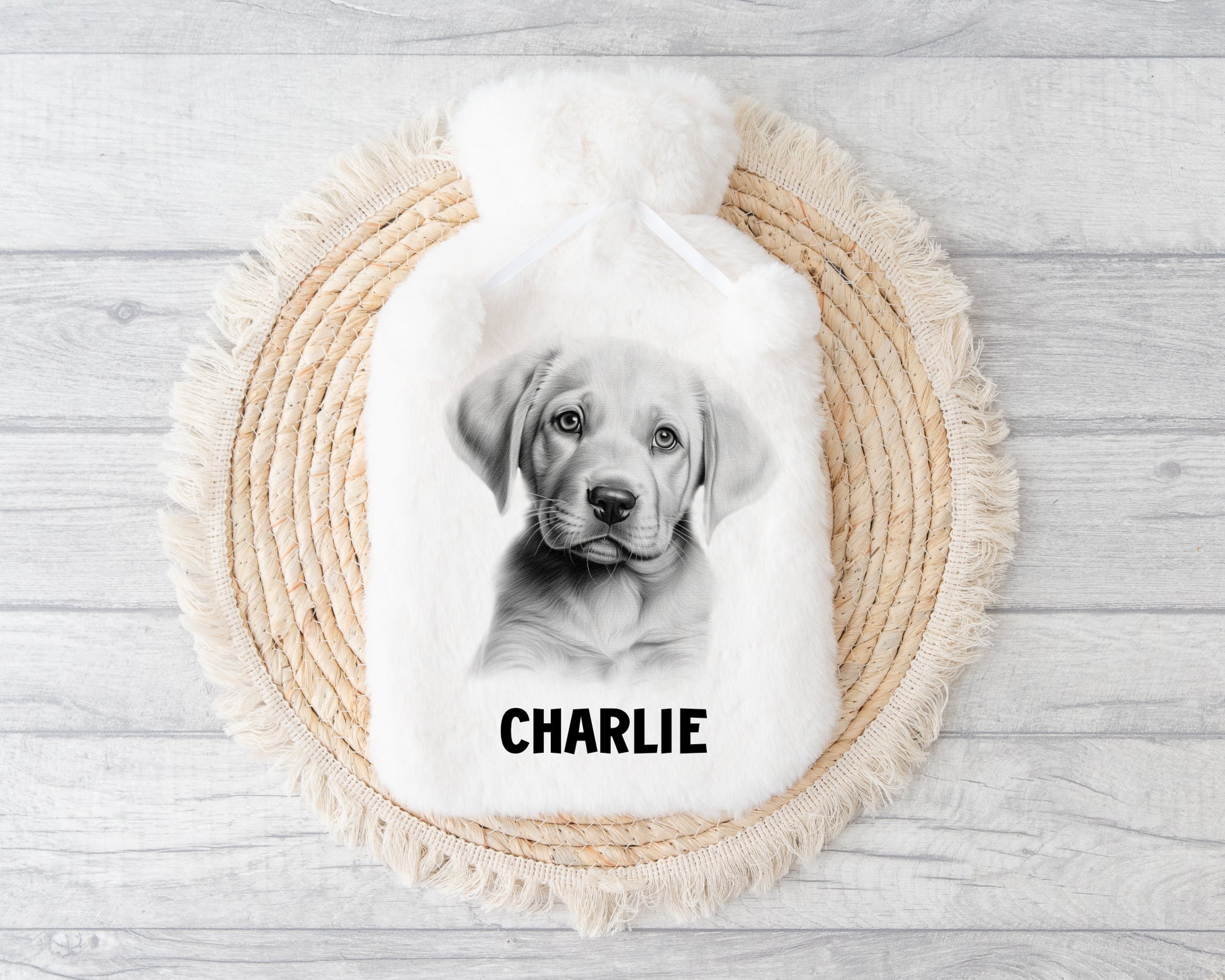 Dog Hot Water Bottle, Personalised Hot Water Bottle, Black Lab, Golden Lab, Yorkie, Samoyed, Pit Bull, Rottweiler, Staff, Cocker, Springer