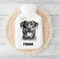Staffy Hot Water Bottle, Personalised Hot Water Bottle, Black Lab, Golden Lab, Yorkie, Samoyed, Pit Bull, Rottweiler, Staff, Cocker