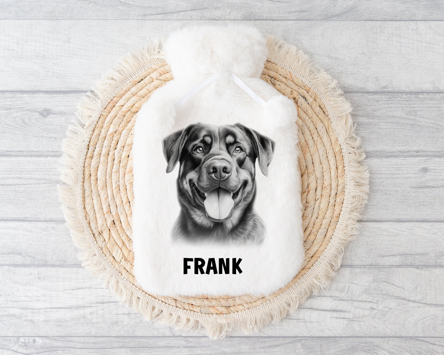 Staffy Hot Water Bottle, Personalised Hot Water Bottle, Black Lab, Golden Lab, Yorkie, Samoyed, Pit Bull, Rottweiler, Staff, Cocker