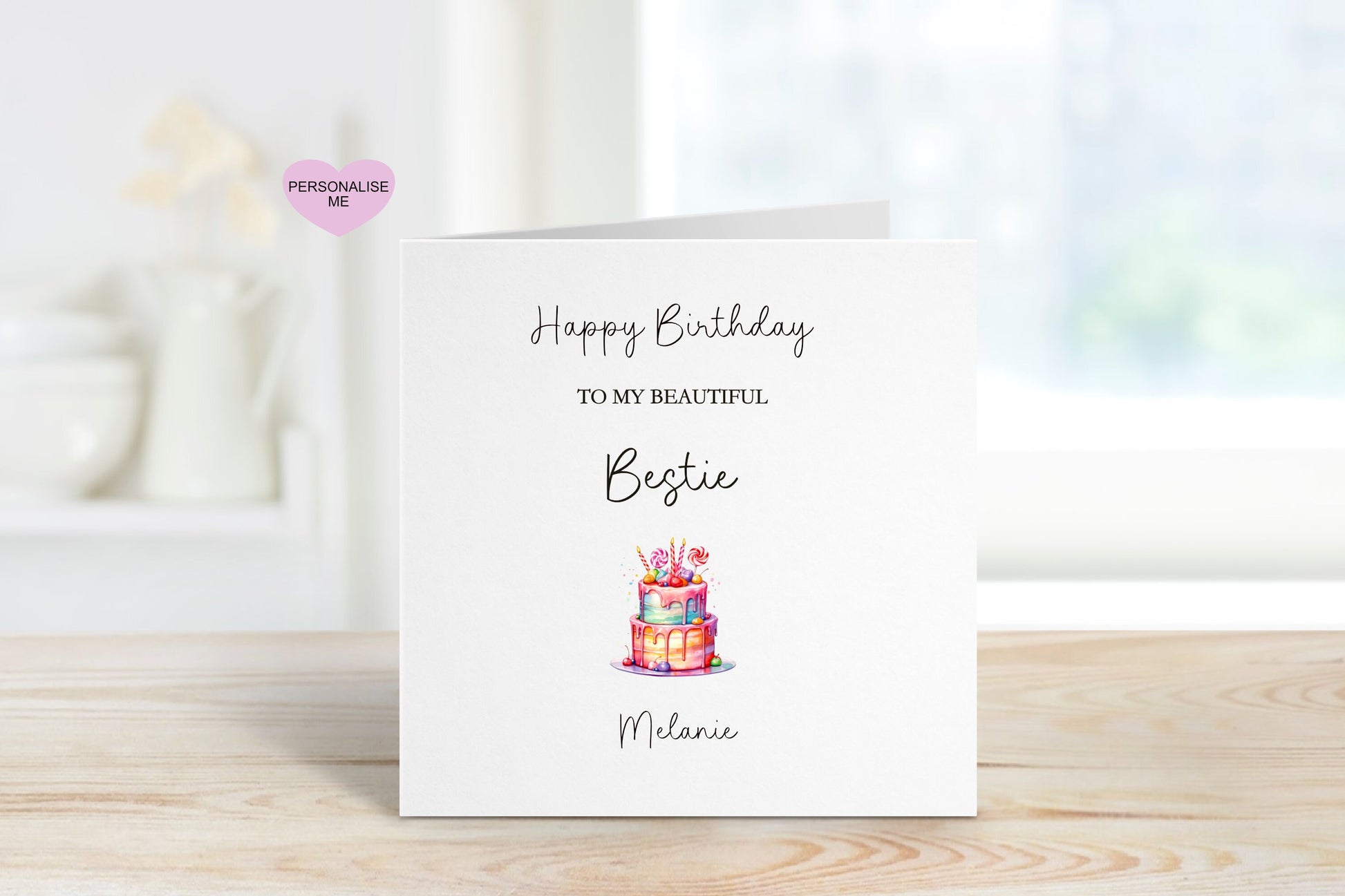 Personalised Bestie Birthday Card, Birthday Card For Bestie, Birthday Cards For Any age, 40th Birthday For Friend