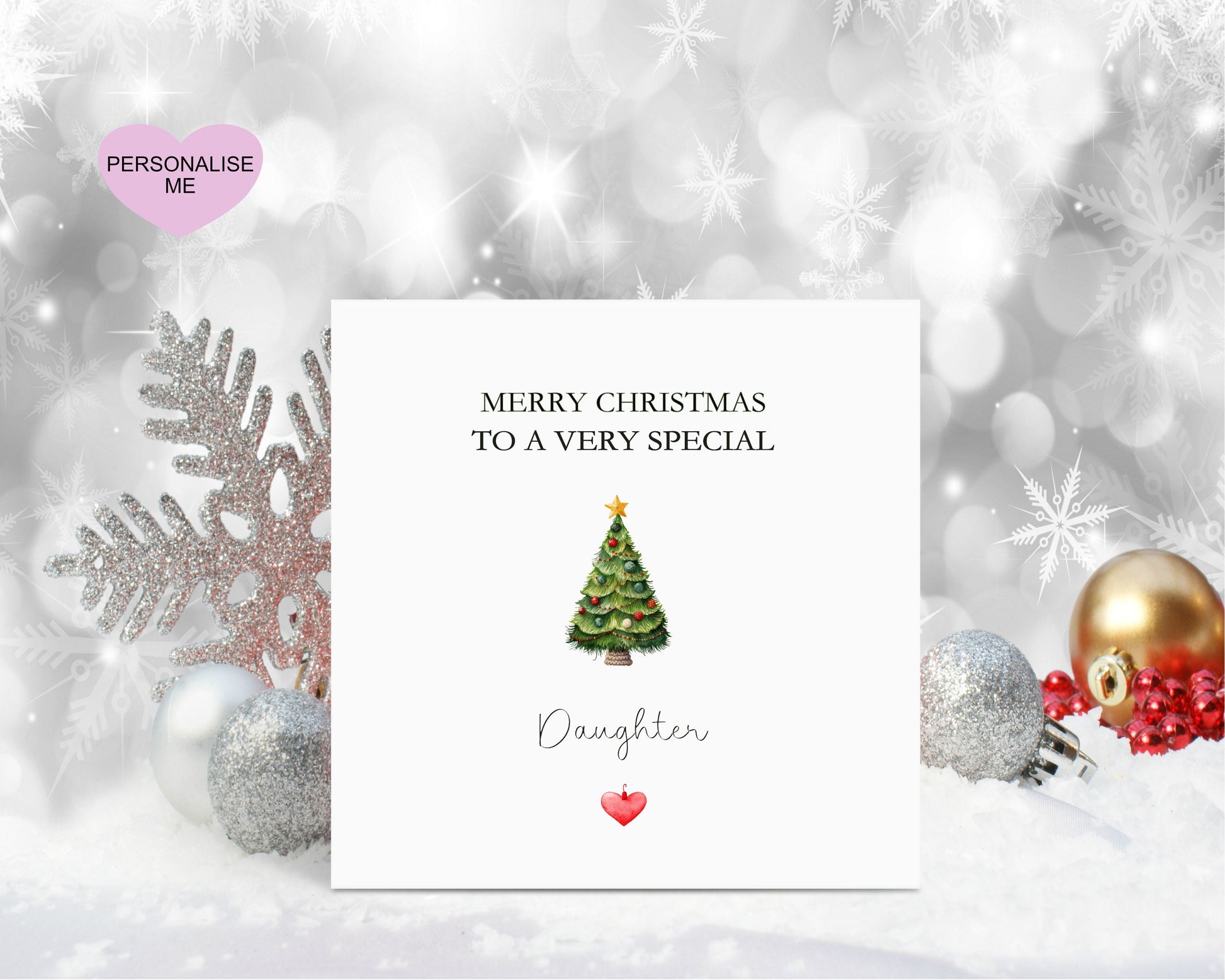 Great Niece Christmas Card, Christmas Card For Great Niece, Personalised Christmas Card, Christmas Tree Card
