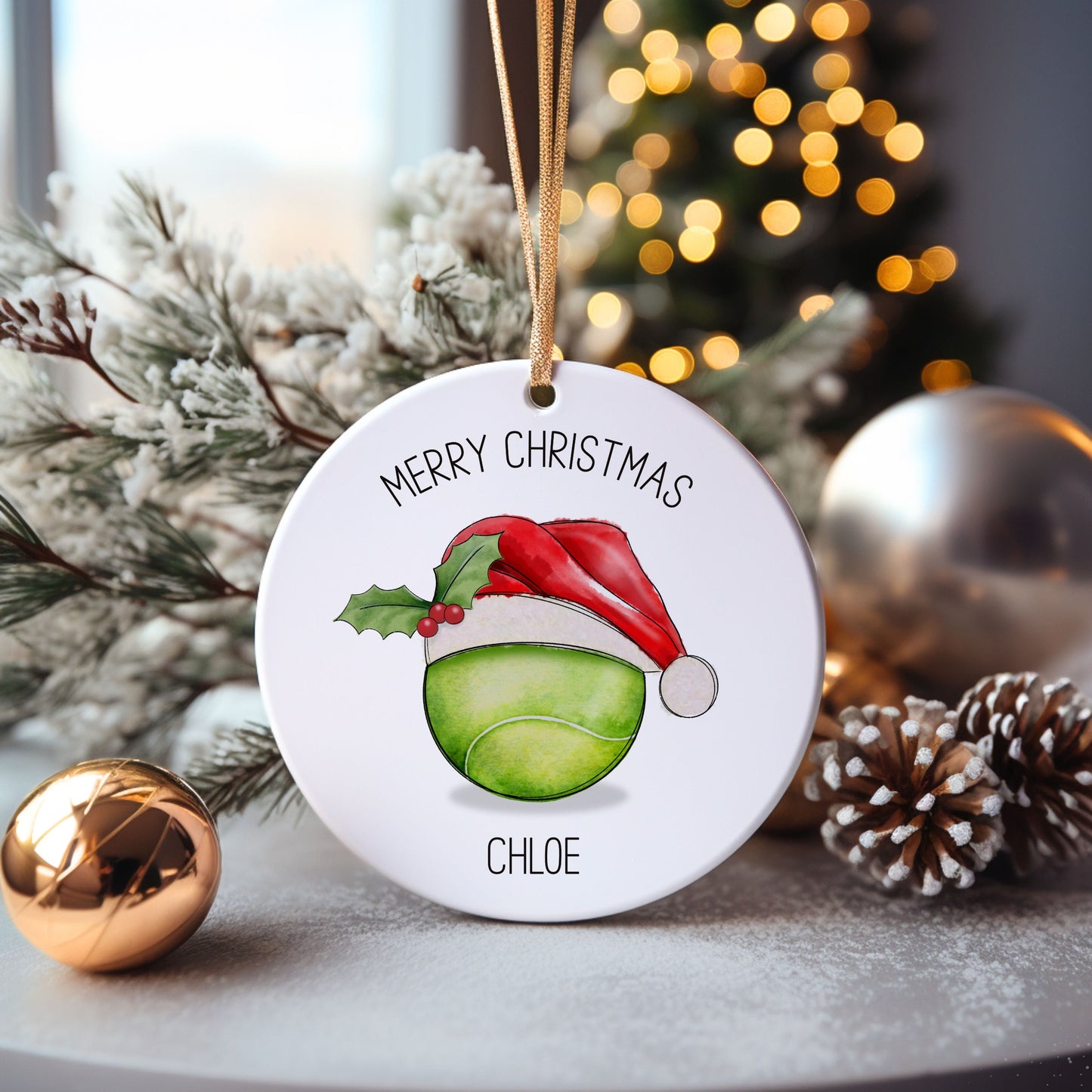 Rugby Christmas Tree Decoration, Personalised Rugby Christmas Tree Bauble, Sports Christmas Decoration