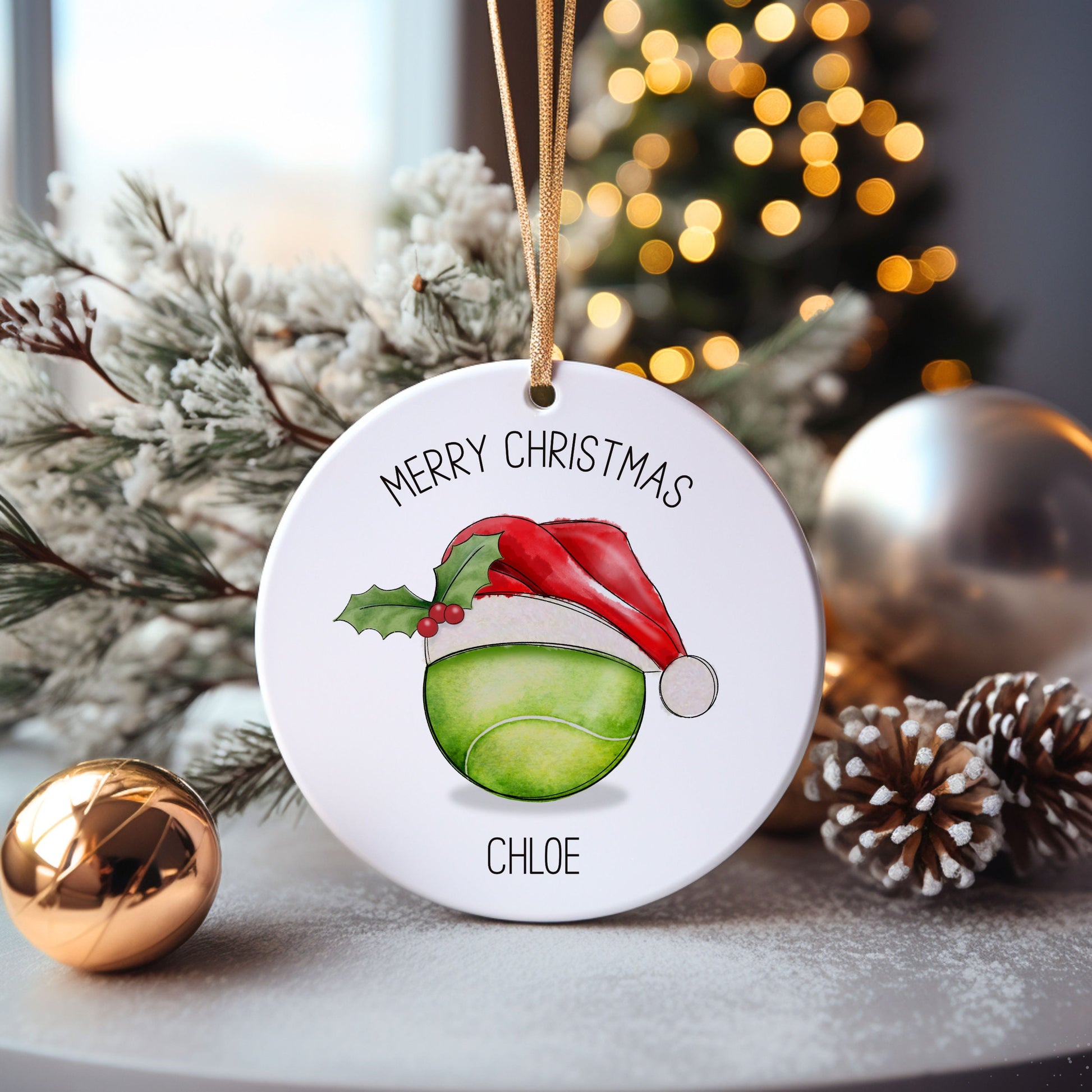 Snooker Christmas Tree Decoration, Personalised Snooker Christmas Tree Bauble, Sports Christmas Decoration