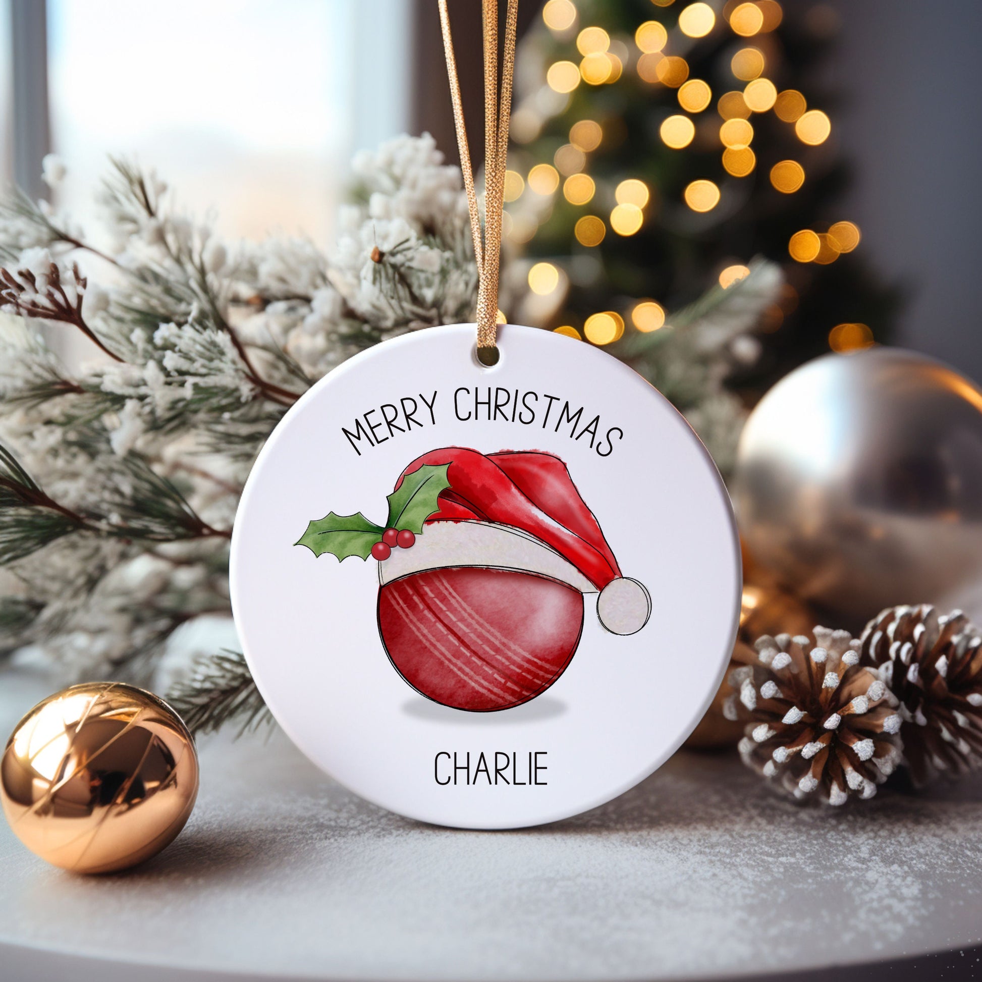 Golf Christmas Tree Decoration, Personalised Golf Christmas Tree Bauble, Sports Christmas Decoration