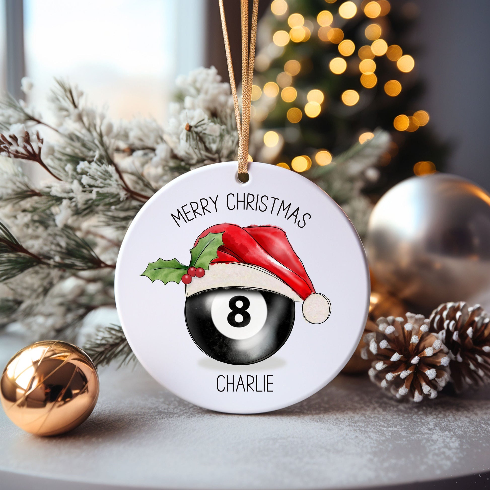 Golf Christmas Tree Decoration, Personalised Golf Christmas Tree Bauble, Sports Christmas Decoration