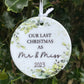 First Christmas As Mr And Mrs Bauble 2024, 1st Xmas As A Mrs Christmas Tree Decoration,