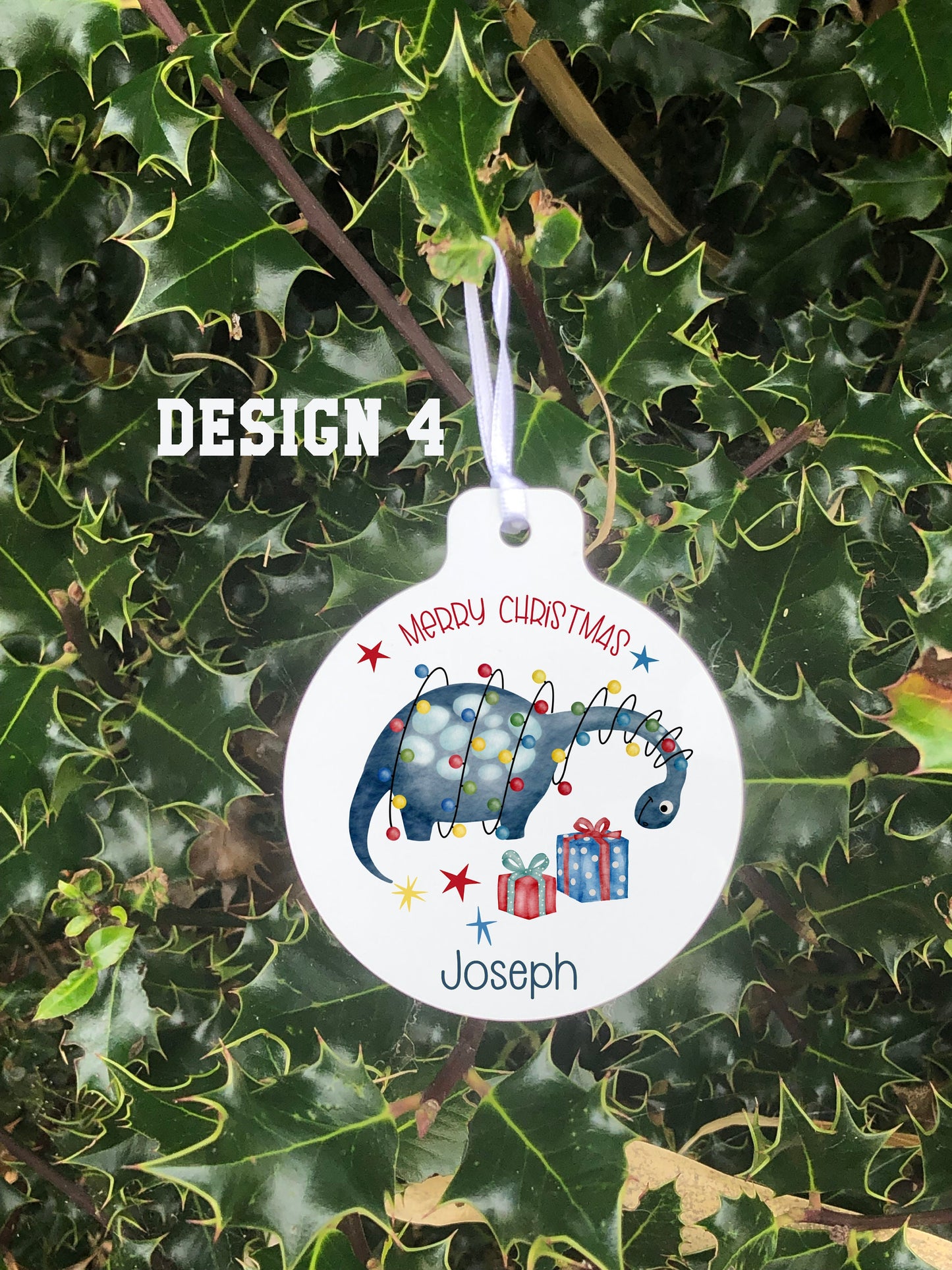 Dino Bauble, Dinosaur Christmas Bauble For Kids, Dinosaur Christmas Tree Decoration