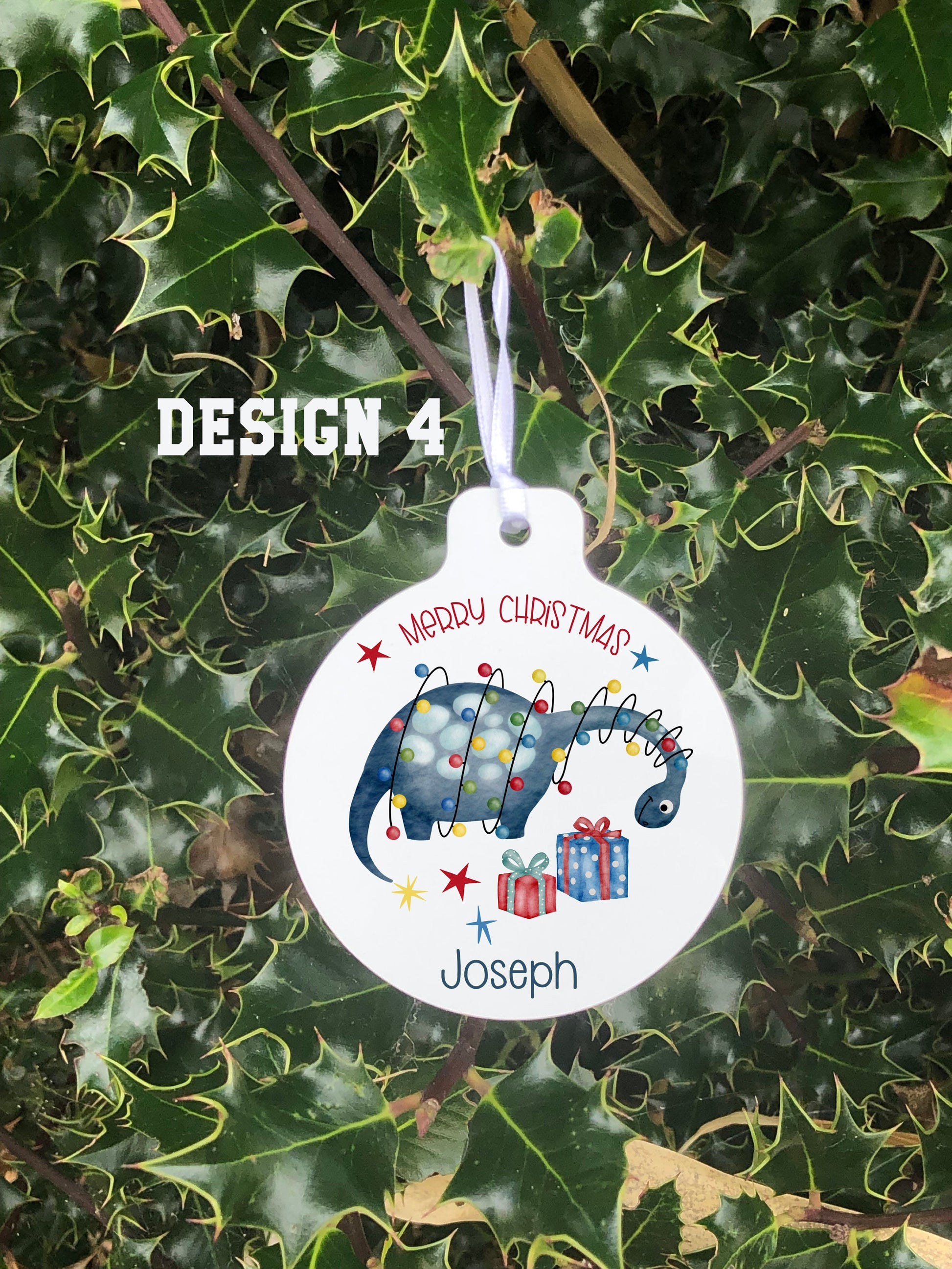 Dino Bauble, Dinosaur Christmas Bauble For Kids, Dinosaur Christmas Tree Decoration