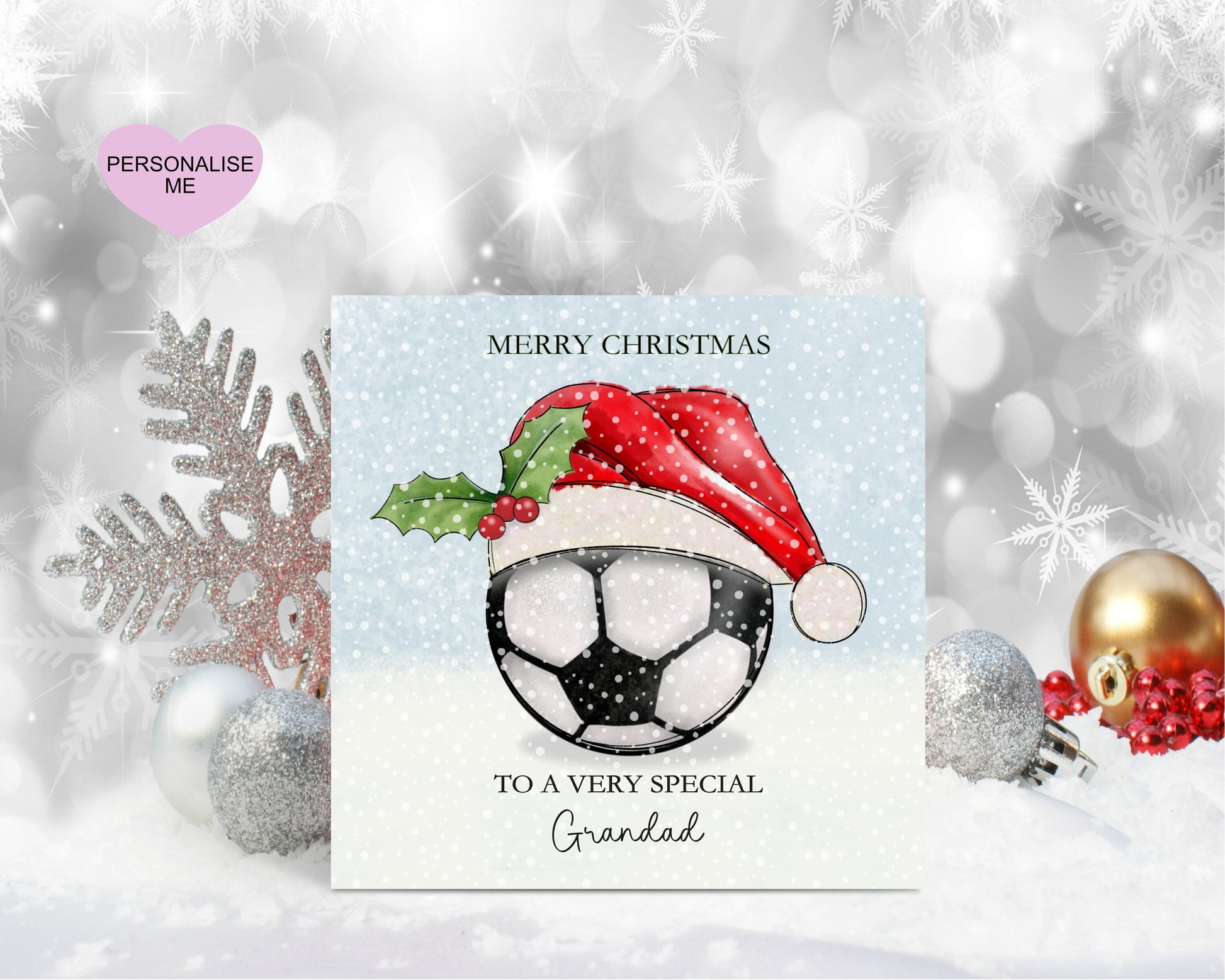 Football Christmas Card, Husband Christmas Card, Christmas Card For Husband, Personalised Christmas Card