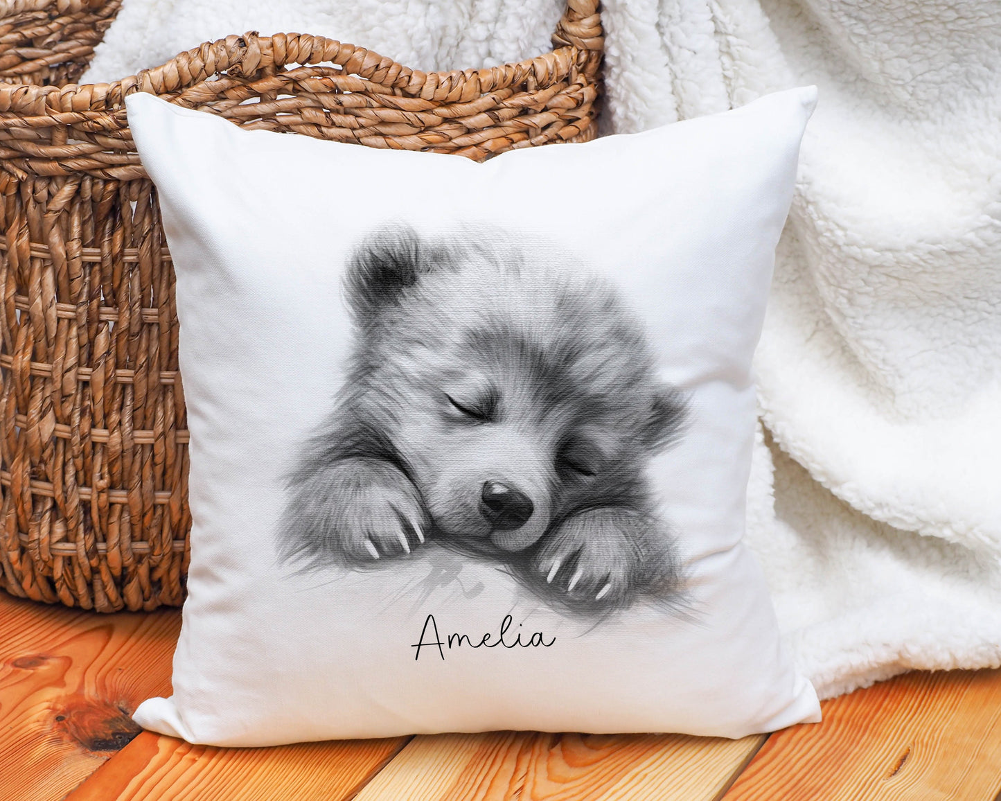 Sleepy Bear Tote Bag, Personalised Bear Tote Bag, Gift For Granddaughter, Gift For Mum, Gift For Friend