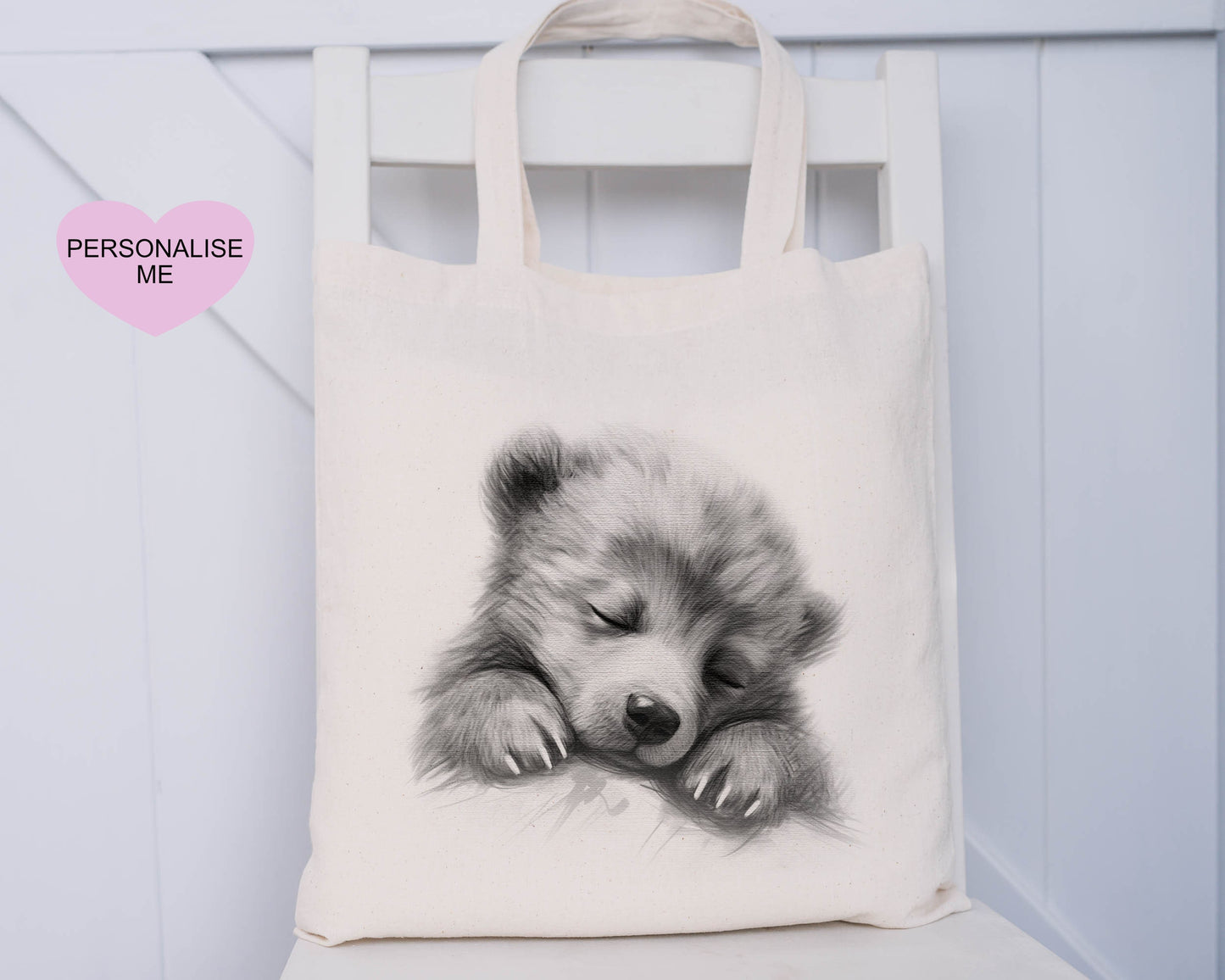 Sleepy Bear Cushion, Personalised Bear Cushion Gift, Luxury Cushion Gift For Granddaughter, Gift For Mum, Gift For Friend