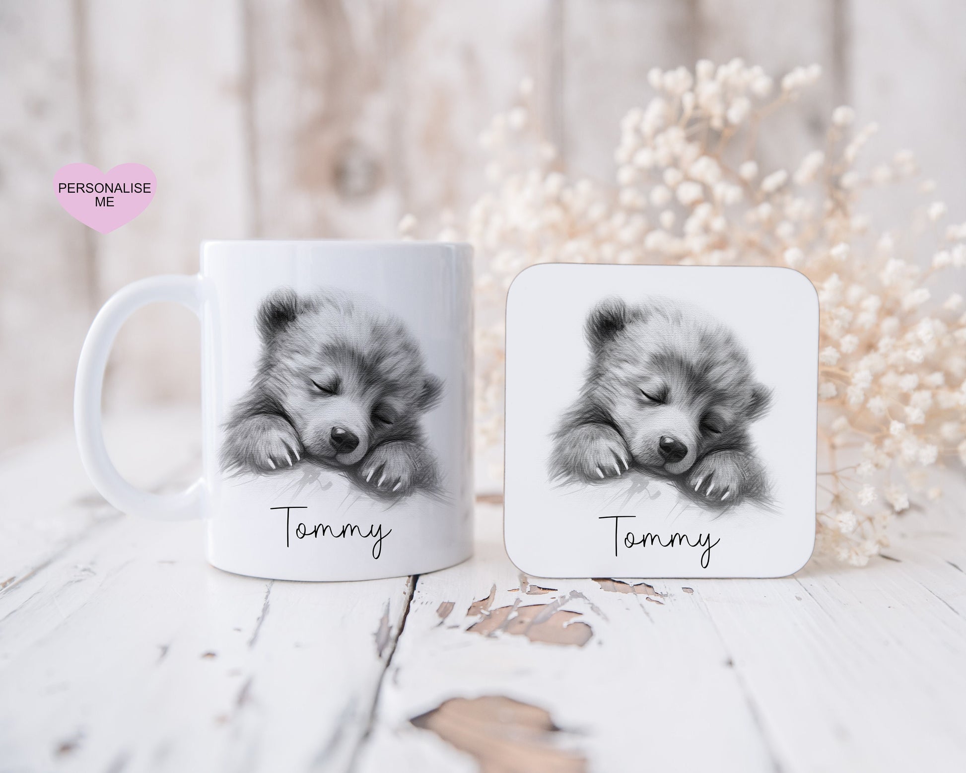 Sleepy Bear Tote Bag, Personalised Bear Tote Bag, Gift For Granddaughter, Gift For Mum, Gift For Friend