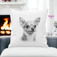 Whippet Cushion, Personalised Cushion Gift Dog Cushion Gift, Xmas Gift, Miniature Schnauzer, Whippet Cushion