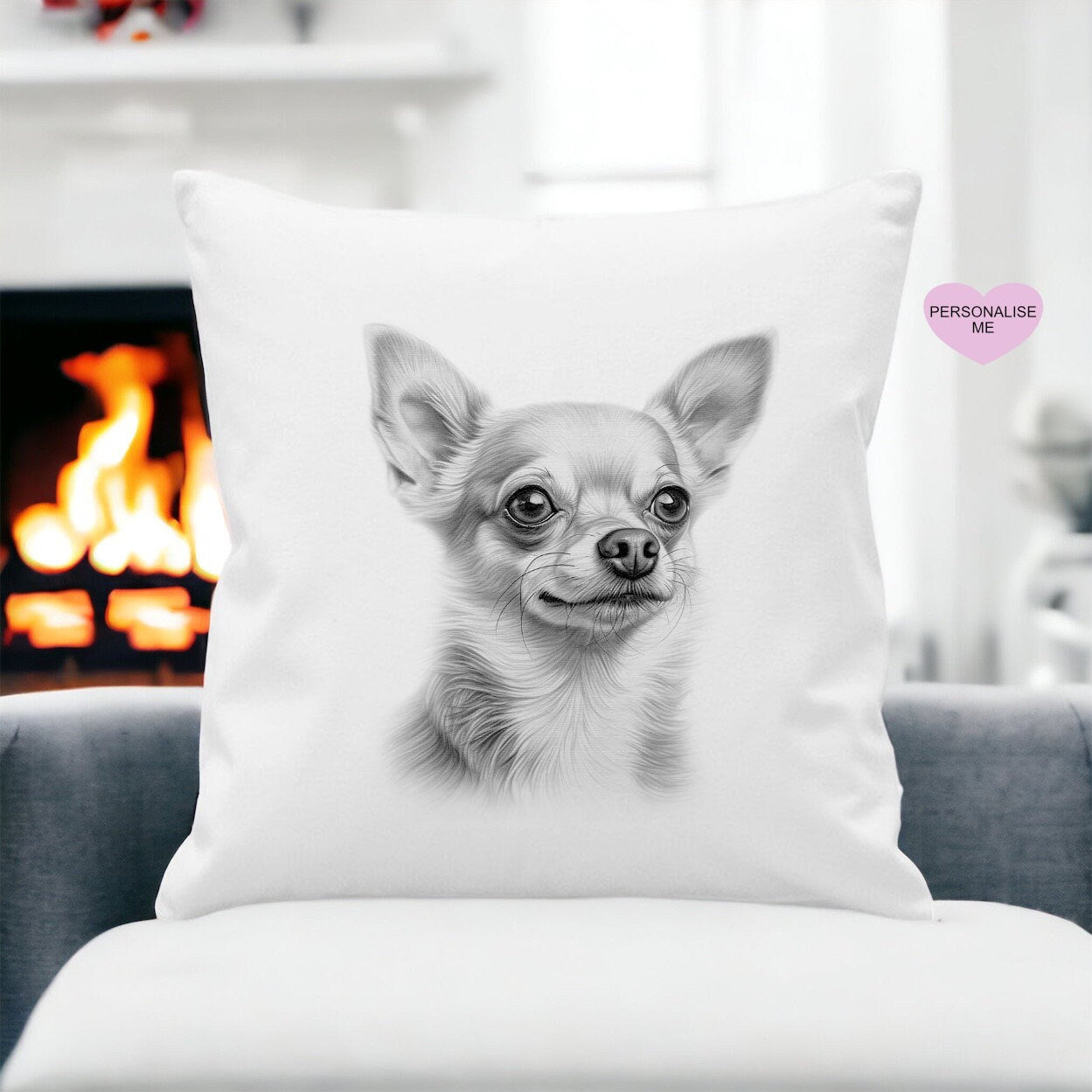 Whippet Cushion, Personalised Cushion Gift Dog Cushion Gift, Xmas Gift, Miniature Schnauzer, Whippet Cushion