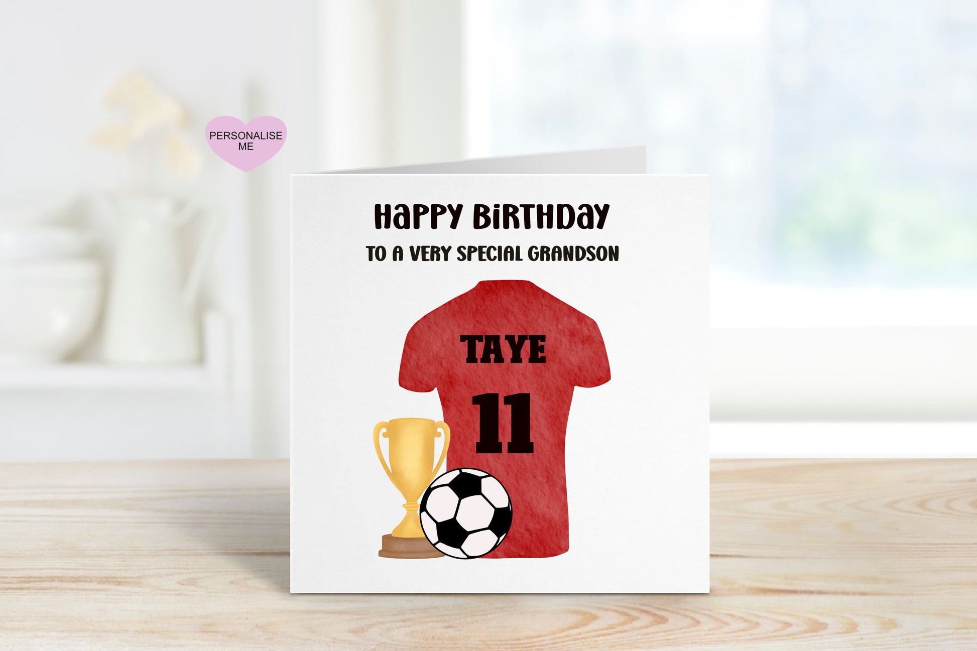 Nephew Football Top Birthday Card, Birthday Card For Nephew, Any Age Card, 1st, 2nd, 3rd, 4th, 5th, 6th