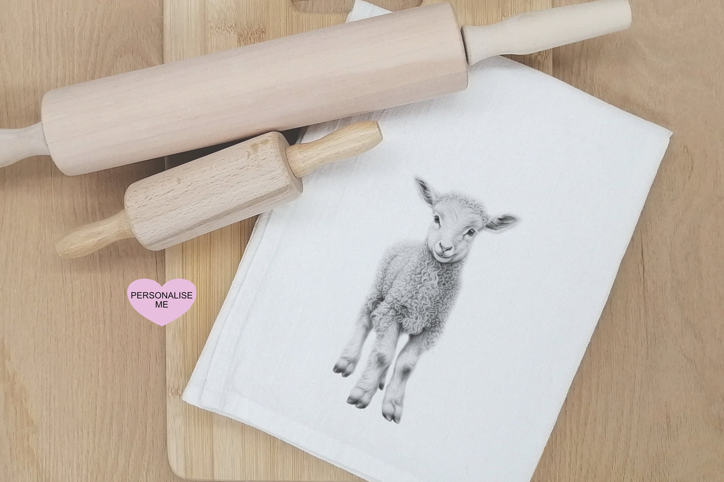 Lamb T-Towel, Personalised Lamb T-Towel Gift, Luxury T- Towel Gift, Granddaughter, Gift For Mum, Gift For Friend