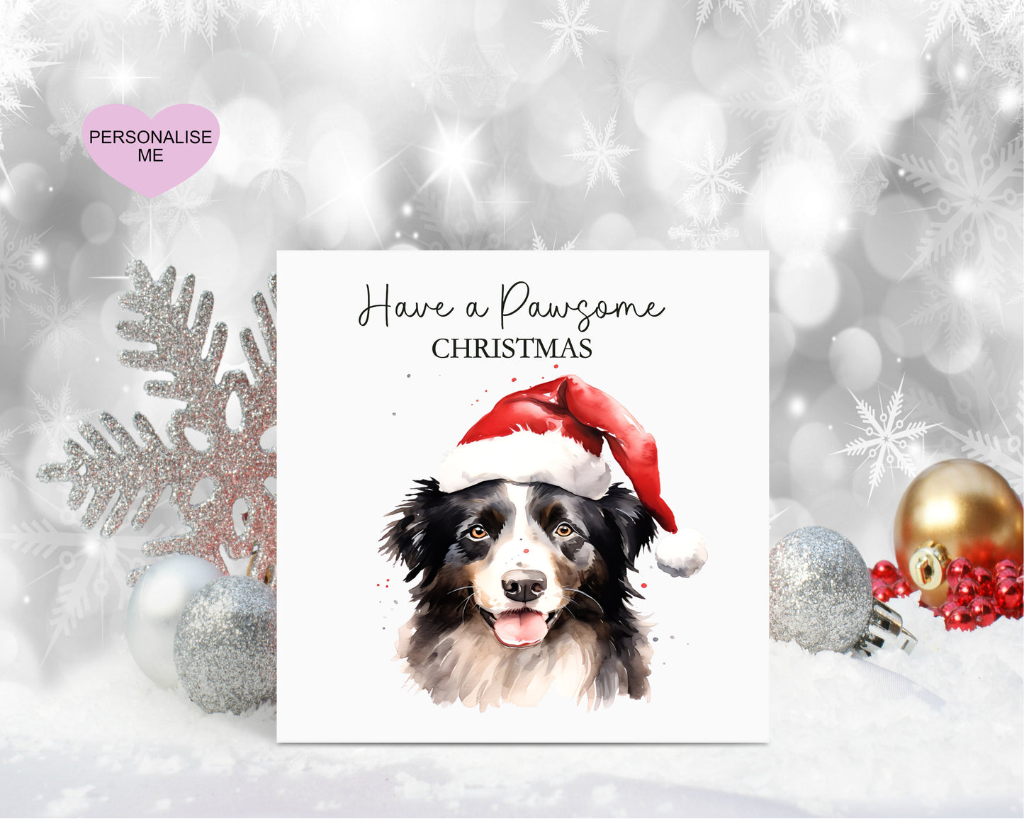 Have A Pawsome Christmas Christmas Card, Funny Dog Christmas Card,